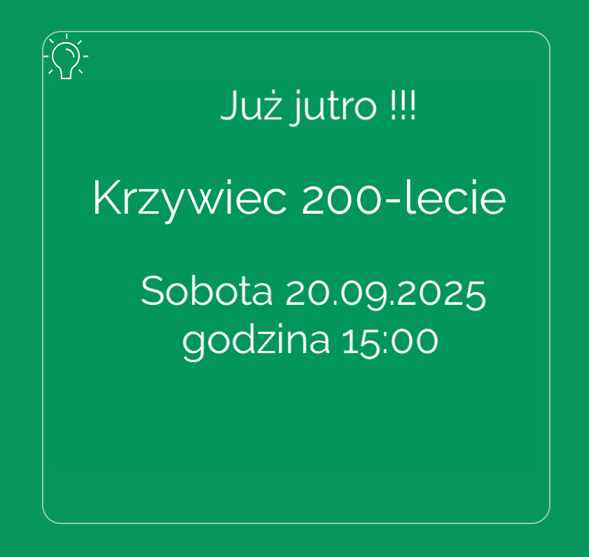 To już jutro !!!